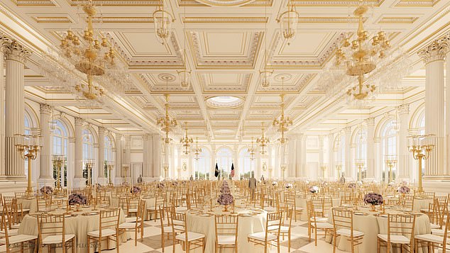 The White House ballroom's designs are similar to those found at President Donald Trump's Mar-a-Lago and his former hotel in Washington, D.C.