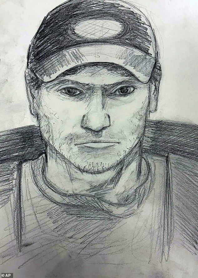 A composite sketch released by Arkansas State Police prior to Gunn's arrest
