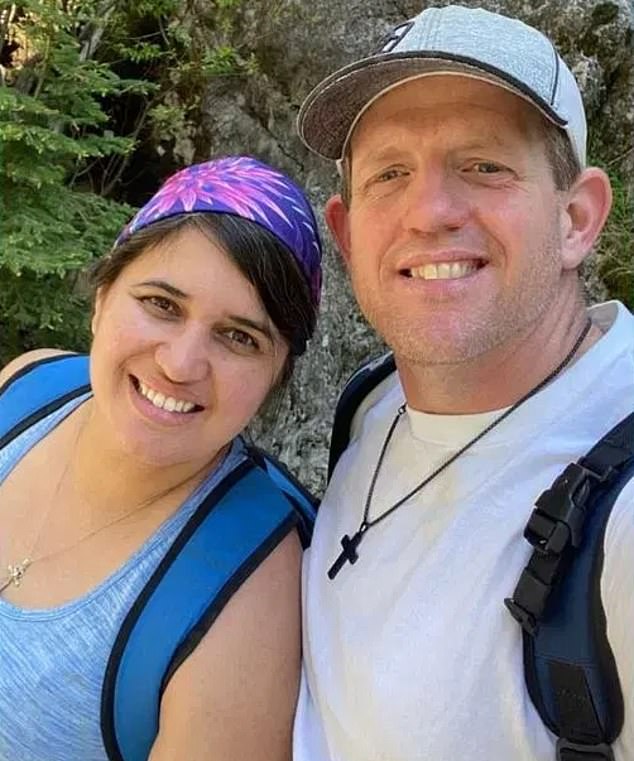 Cristen Brink (left), 41, and Clinton Brink (right), 43, were found dead at around 2.40pm on Saturday on a 'remote and rural' trail at Devil's Den State Park