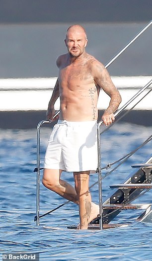 He enjoyed a dip in the ocean during the balmy day out