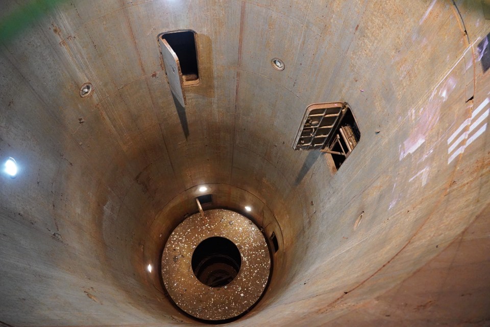 Interior of an abandoned Soviet-era nuclear missile silo.