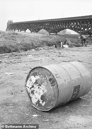 The 55-gallon drum was reportedly used to transport the body of the former Teamsters boss to the Jersey City landfill