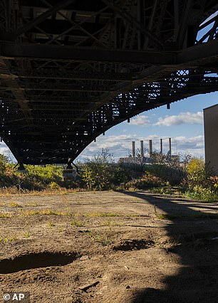 The overpass of the Pulaski Skyway is the site of a former landfill