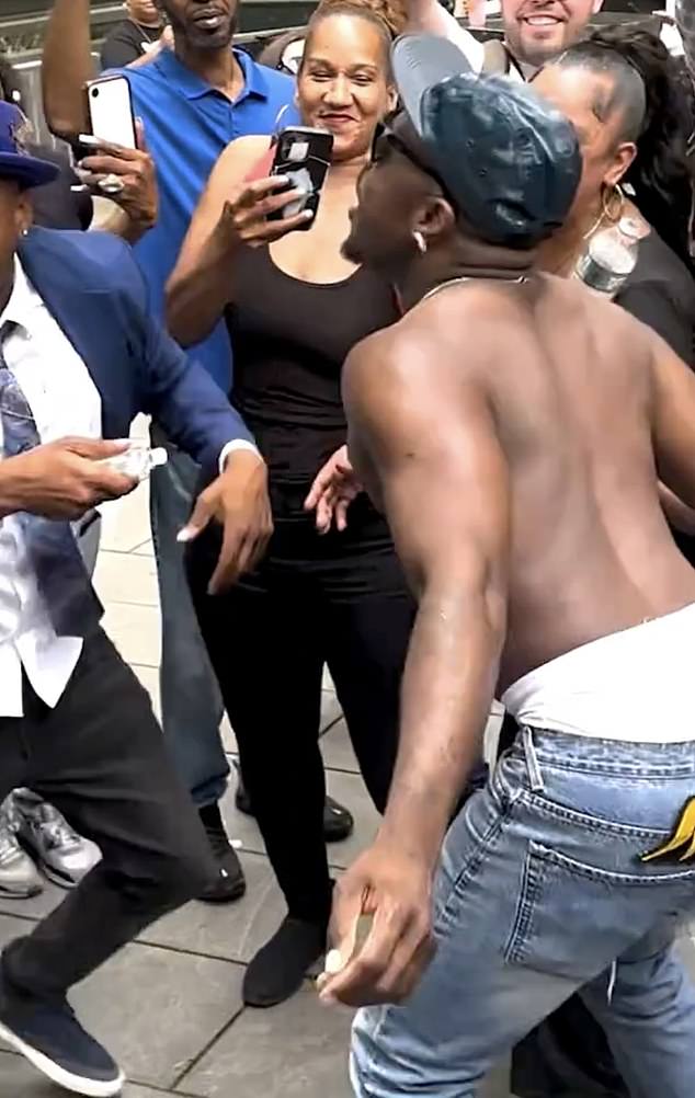 Content creator Armon Wiggins has apologised after footage showed him dancing shirtless and being sprayed with baby oil outside the courthouse following the Diddy trial verdict