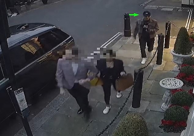 CCTV footage showed how Algerian national Yakob Harket, 21, grabbed a replica Patek Philippe rose gold aquanaut watch from a female police officer's wrist in Mayfair, west London