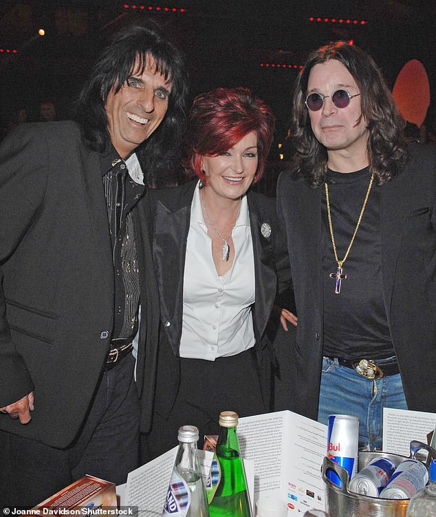 Alice Cooper dedicated his Cardiff show to 'legend' Ozzy Osbourne as shared an emotional tribute to one of rock n roll's 'giants' (Alice seen with Sharon and Ozzy in 2007)