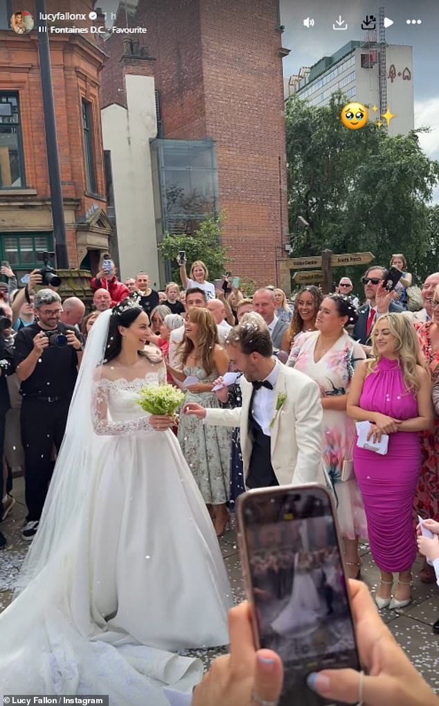 Jack P. Shepherd and Hanni Treweek were surrounded by friends, family and colleagues as they tied the knot at Manchester Cathedral this weekend