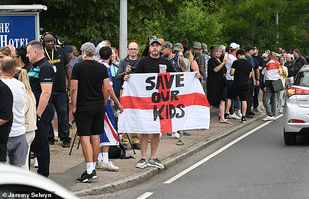 Hundreds of furious Essex residents took to the streets to voice their anger following the arrest of a migrant on sex assault charges against school girls
