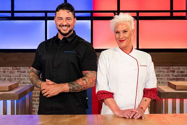 Anne Burrell made a poignant gesture to her Worst Cooks in America co-star before her shock death aged 55 - pictured with Gabe Bertaccini