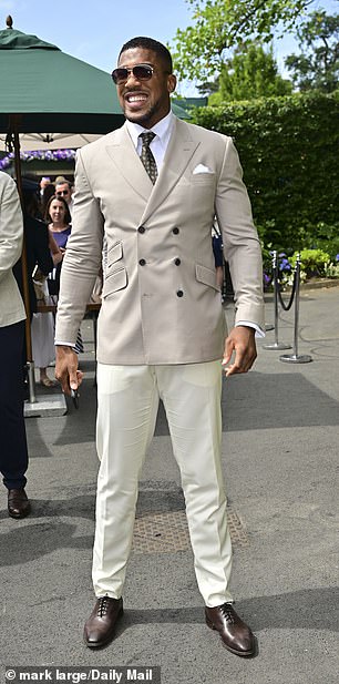 Joshua was all smiles at Wimbledon on Friday morning