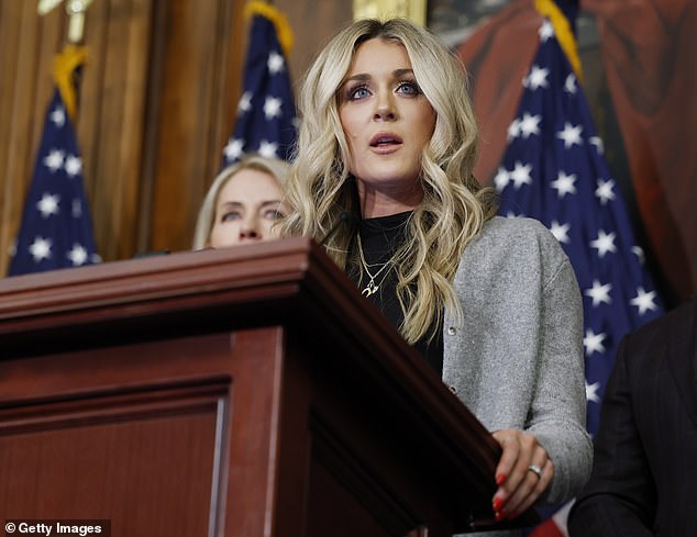 Riley Gaines has turned on Donald Trump over his refusal to release the Jeffrey Epstein files