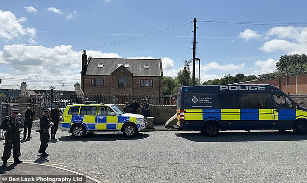 Police rounded up and shut down the house and illegal scrapyard on Monday following a court order