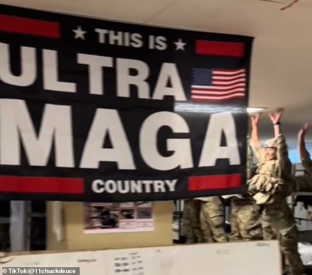 Staff Sgt. Thomas Mitchell allegedly posted the now-deleted video which featured a MAGA flag and a group of training soldiers doing pushups and burpees under the banner