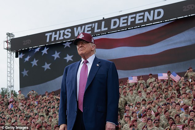 The flag read, 'This is Ultra MAGA Country,' in the video uploaded on Friday before it was removed. A second video was then reportedly re-uploaded with the caption, 'Cry about it'
