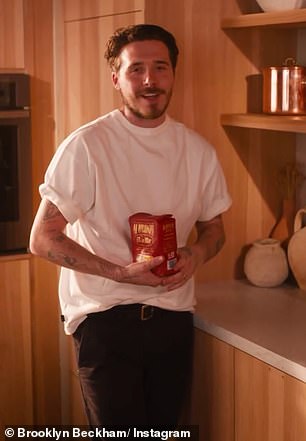 Brooklyn Beckham showed off his cooking skills as he whipped up a pasta dish as he continues his aim of taking over the food industry