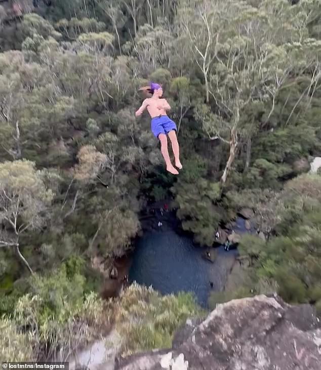 Vali Graham, 21, fractured several bones, burst his eardrum and suffered a concussion after jumping off the top of Minnehaha Falls, a 42.5 metre waterfall, in the Blue Mountains on June 11