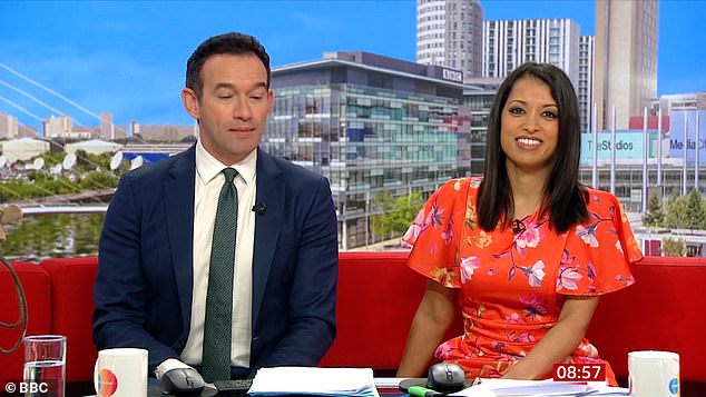 Presenters Luxmy Gopal and Ben Bland were conducting a straightforward interview when feathers were ruffled, at least in a manner of speaking, on the BBC sofa