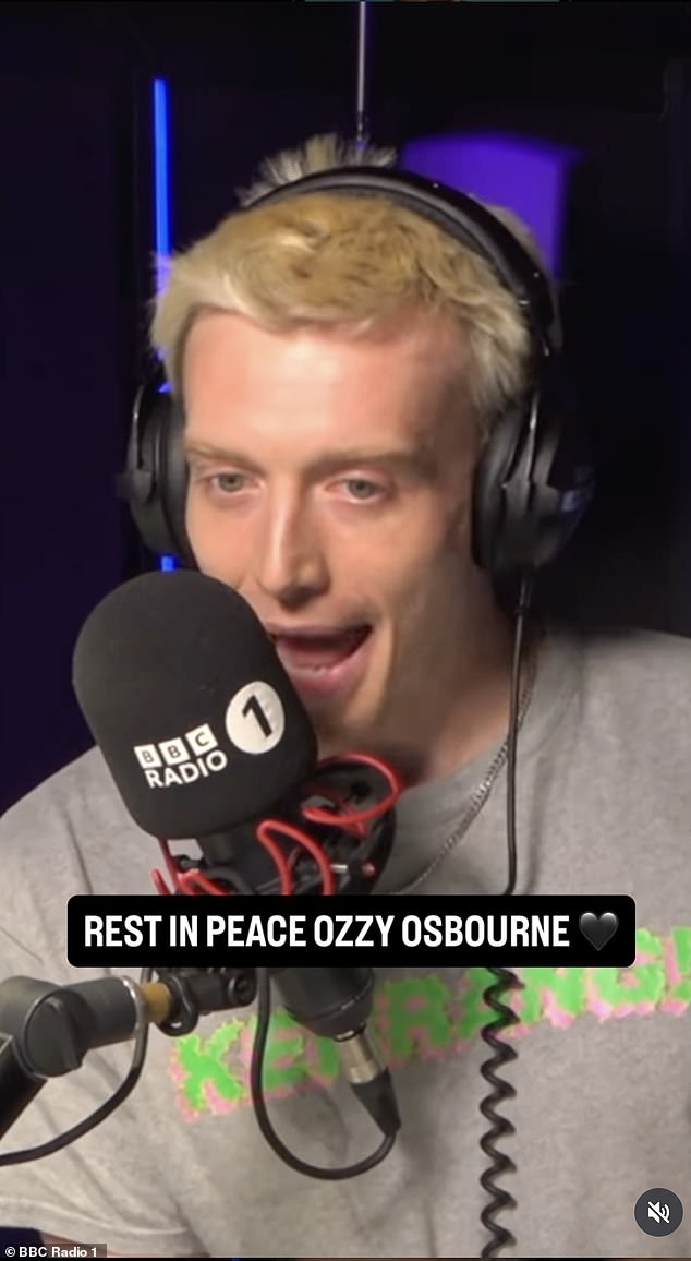 Jack later paid an touching tribute to Ozzy as he shared the news with listeners, describing the singer as a 'legend' before playing one of the band's songs on his radio show