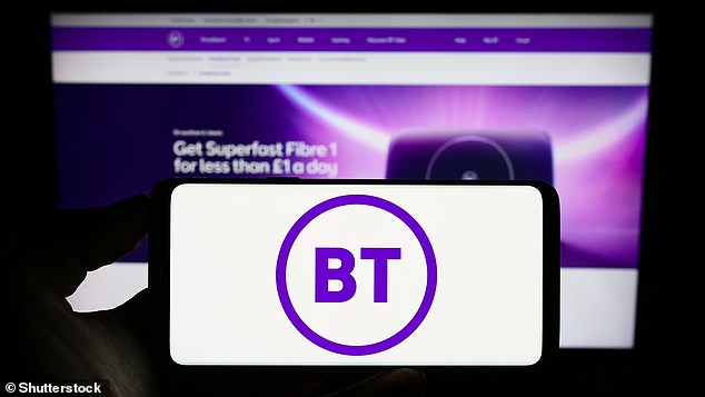 BT is experiencing an outage - leaving frustrated customers unable to access their emails (file photo)