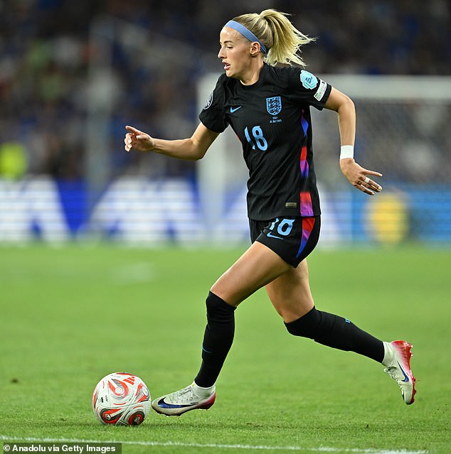 Gurinder added that she hopes to reunite the original cast and that members of the current England squad would be 'queuing up' to take on cameo roles; pictured England footballer Chloe Kelly