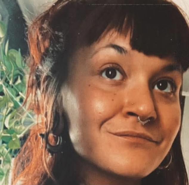 Floriane Roux (pictured) , 31, was reported missing exactly a week ago, before her corpse was uncovered by a police dog on Monday. It was hidden in thick undergrowth in the village of Paunat, in the Dordogne department, east of Bordeaux