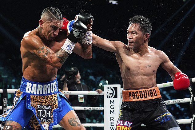 Manny Pacquiao valiantly battled on Saturday night in his return to the ring against Mario Barrios