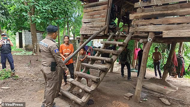 Authorities raided a house in a clearing in the woods on Monday and found the family
