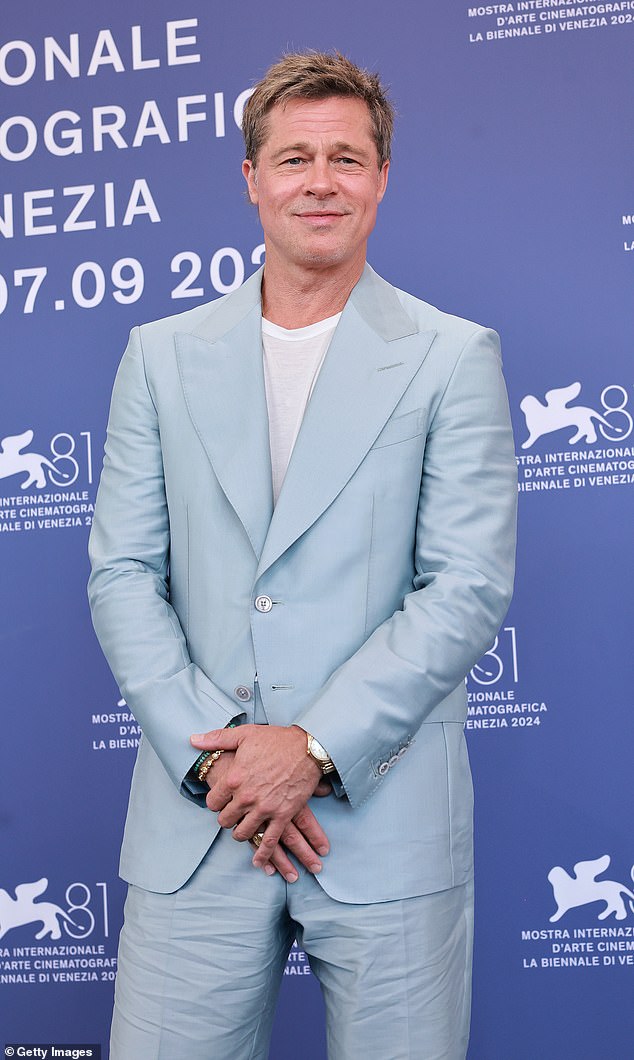 Brad Pitt is requesting to see ex-wife Angelina Jolie's private messages in a new legal filing; pictured in 2024