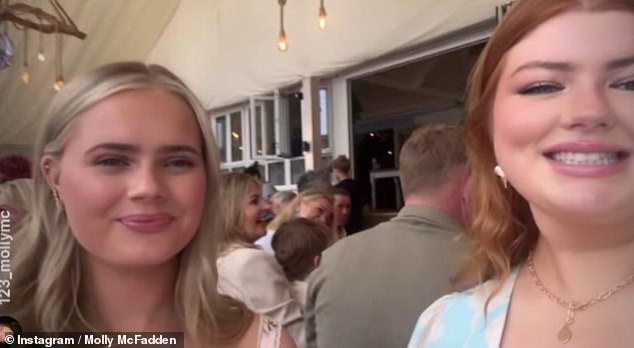 Brian McFadden 's daughters have shared a fun behind-the-scenes glimpse at their dad's wedding, after he tied the knot for the third time on Saturday