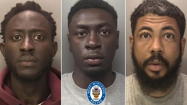 Momoh Sesay, Arhin Tutu and Daniel Israel were all jailed over the attack in Coventry