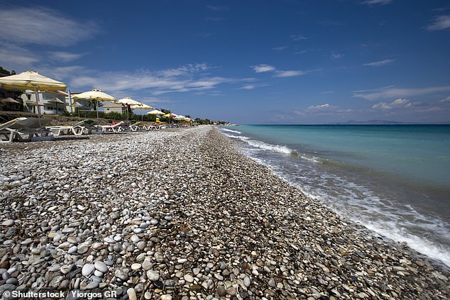 FILE PHOTO: Ialysos beach in the island of Rhodes, Greece