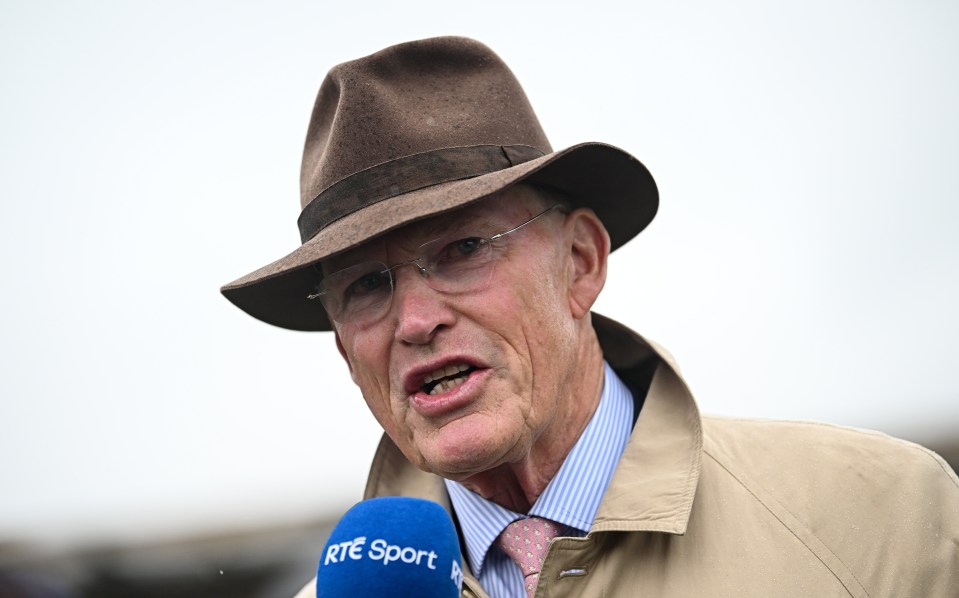 Trainer John Gosden being interviewed.