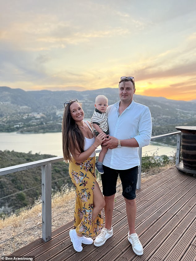 The family managed to flee the wildfires just in the nick of time