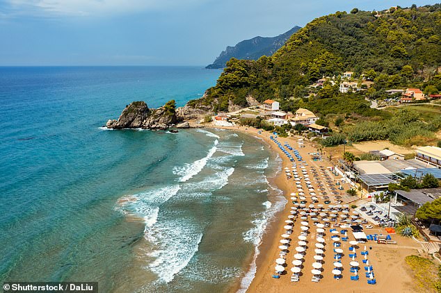 A67-year-old man passed away while on board the vessel which was 'flying the Maltese flag' in the port of Corfu (pictured)