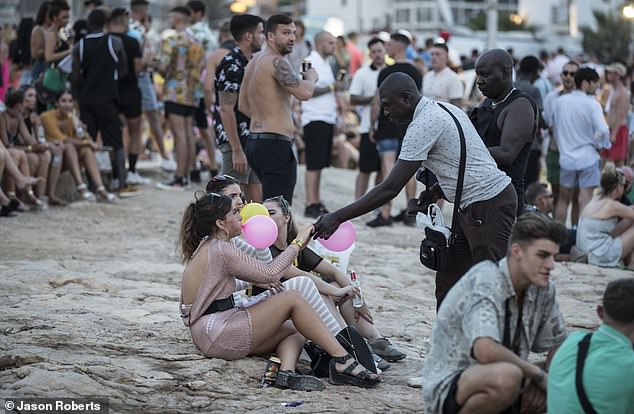 British tourists have been warned against taking laughing gas in Ibiza as a drug 'epidemic' sweeps the island