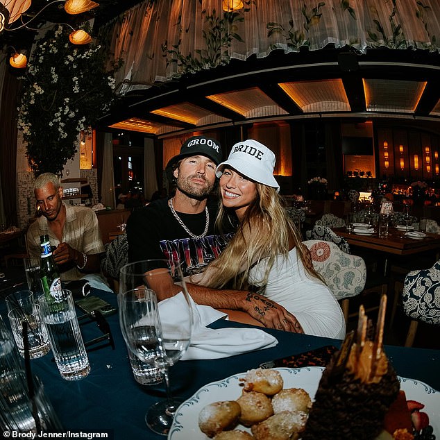 Brody Jenner tied the knot with his fiancée Tiarah 'Tia' Blanco in Malibu on Saturday (pictured last Monday)
