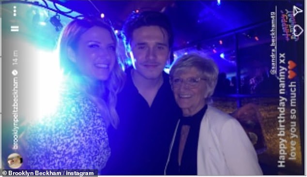 The post marks Brooklyn's first public interaction with his family since he paid tribute to his grandmother Sandra on 26 June, despite remaining silent and shunning his father's 50th birthday earlier the same month