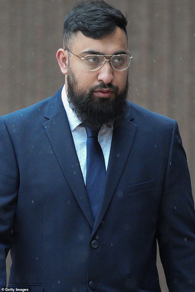 Muhammad Amaad, 26, arriving at Liverpool Crown Court where he today told a jury he fought back against an armed policeman because he thought he was ¿choking¿ his brother, Mohammed Fahir Amaaz (pictured last week)