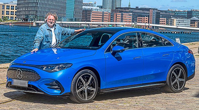 Electric blue: Ray in Copenhagen with the new Mercedes CLA