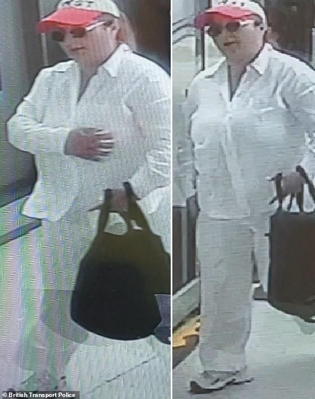 Officers also released an image of a third woman dressed in all white, with a red and beige cap