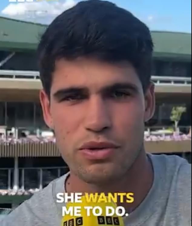 Carlos Alcaraz joked that he will do whatever Emma Raducanu wants him to do on court
