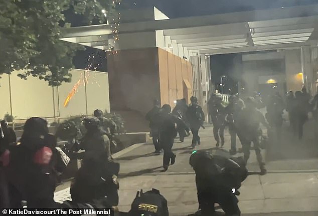 Chaos erupted at an ICE detention facility in Portland, Oregon after protesters attempted to storm holding cells