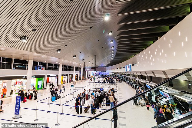 The alleged incident occurred at Perth Airport (pictured)