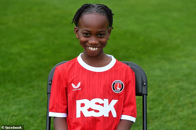 Charlton Athletic have paid tribute to schoolboy footballer Ethan Ade-Oduwale, pictured, after his tragic death
