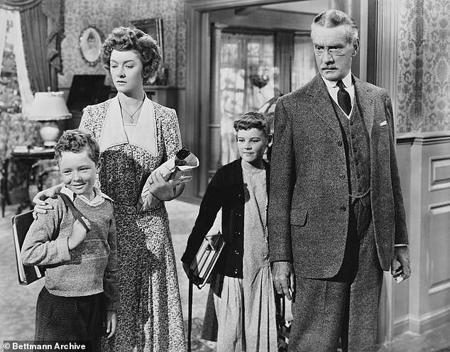 Cheaper By The Dozen's Jimmy Hunt (left) has tragically passed away aged 85 (pictured in the 1950 movie with co-stars Myrna Loy, Carol Nugent and Clifton Webb)