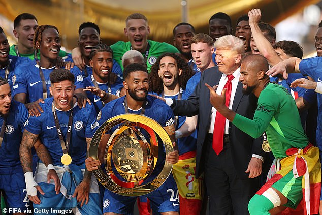 Chelsea celebrated becoming the first winners of the expanded Club World Cup on Sunday