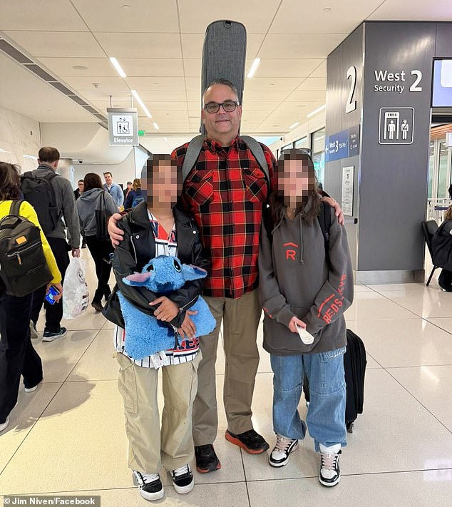 Foster parent Jim Niven slammed United Airlines after saying he was accused of sex trafficking two Hispanic teen girls that he is guardian for (pictured together) while flying from Costa Rica