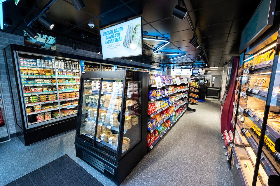 Interior of a Co-Op On The Go convenience store.