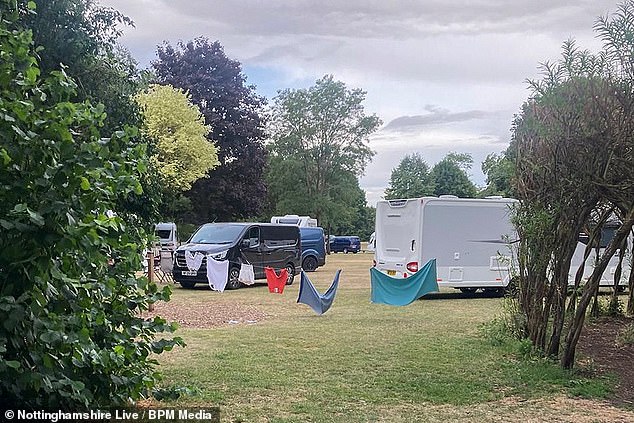In Nottingham, a 60-vehicle convoy forced entry into the Nursery Car Park in West Bridgford by breaking through a gate and gaining access to the grounds last night, the cops said