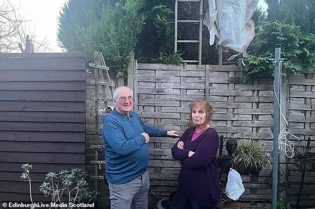 Keith Smith, 71, and his wife Julie, 68, were left frustrated by a row of cypress trees belonging to David Hunter and Niena Hunter Mistry in the Edinburgh suburb of Prestonfield